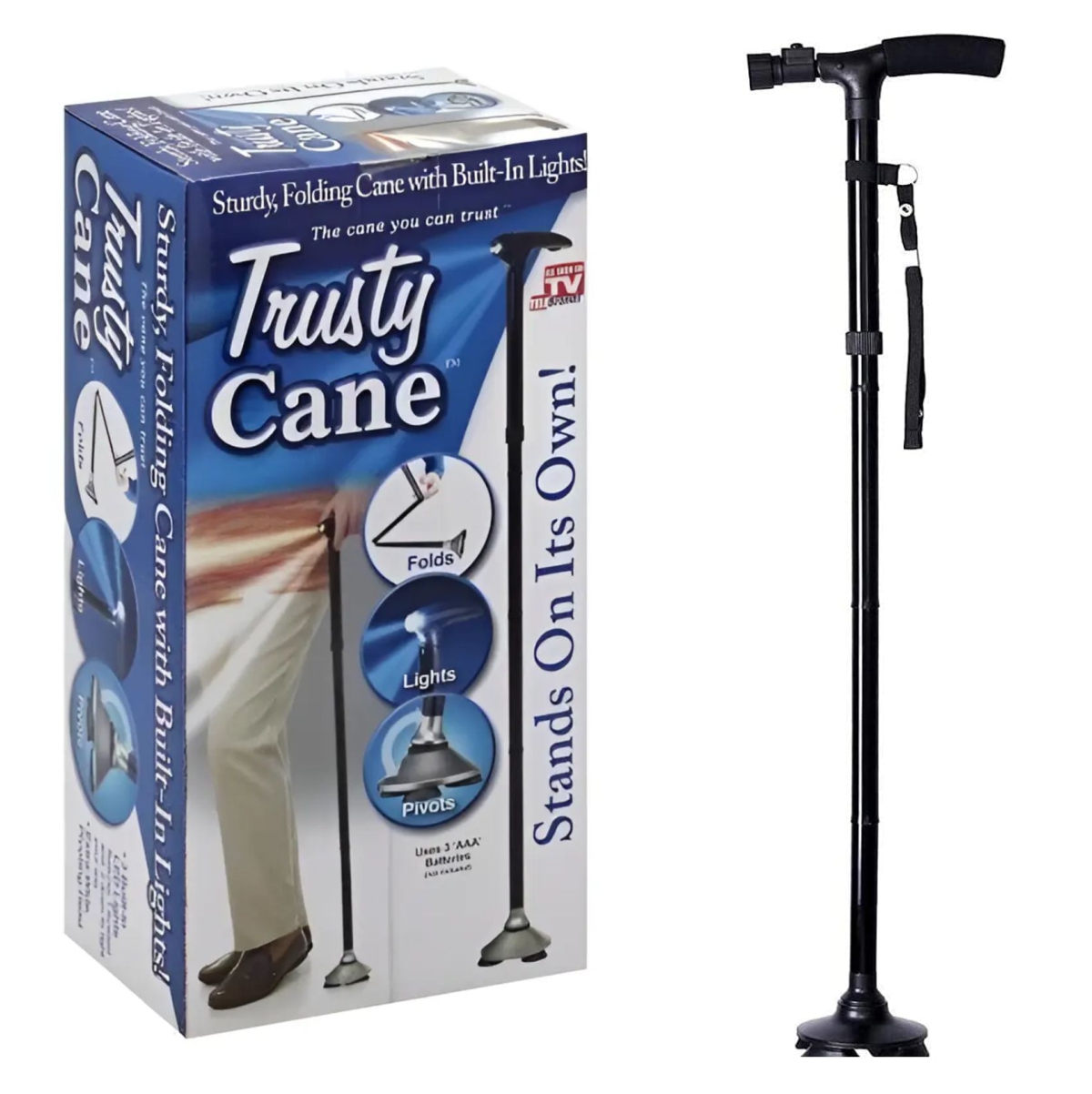 Baston Plegable Linterna Adulto mayor